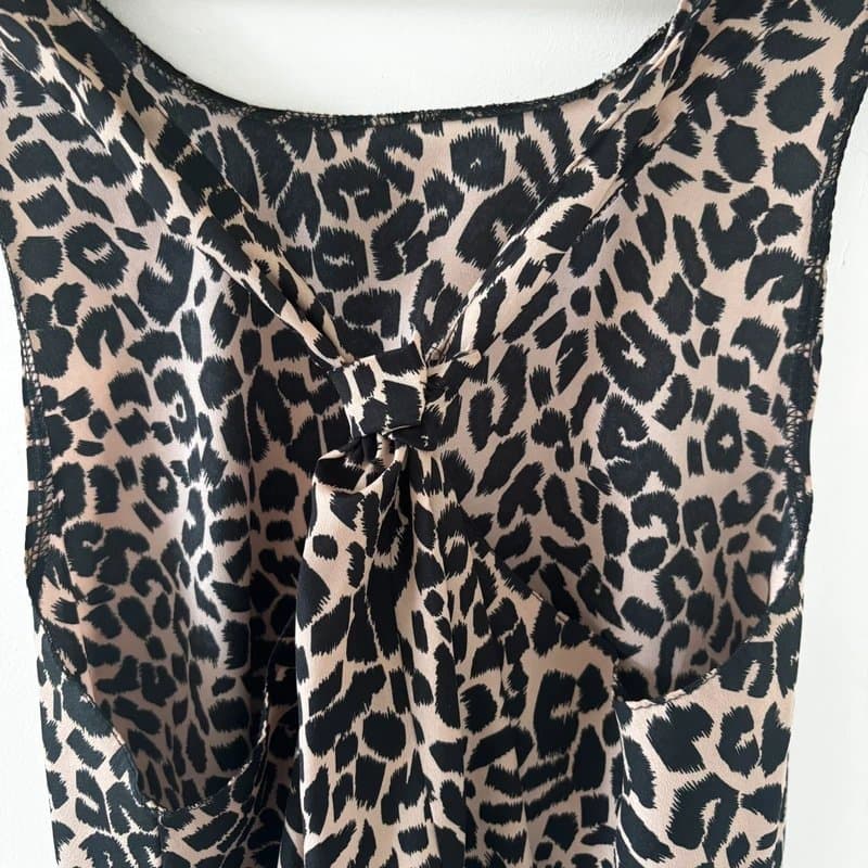 ASOS ASOS leopard print mini dress size 10 knotted style back summer outfit women’s holiday beachwear
