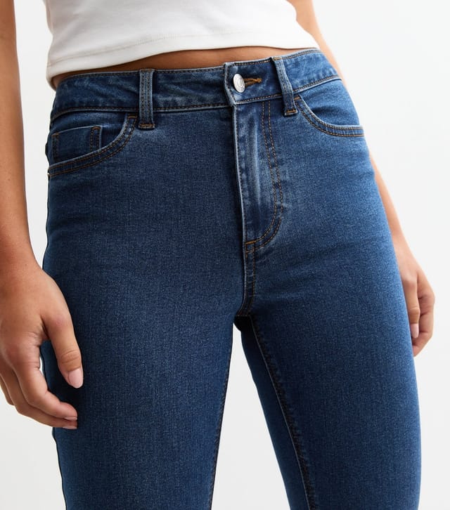 New Look Women's Petite Blue Mid Rise Slim Jeans New Look - 3