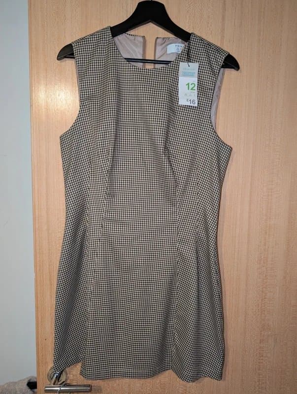 Primark Primark brown checked pinafore dress 12