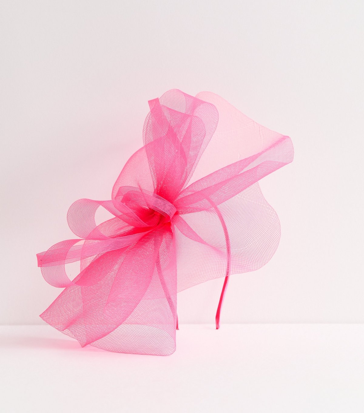 New Look Bright Pink Oversized Flower Mesh Fascinator New Look - 2