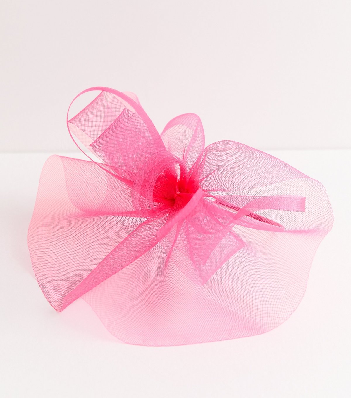 New Look Bright Pink Oversized Flower Mesh Fascinator New Look - 3