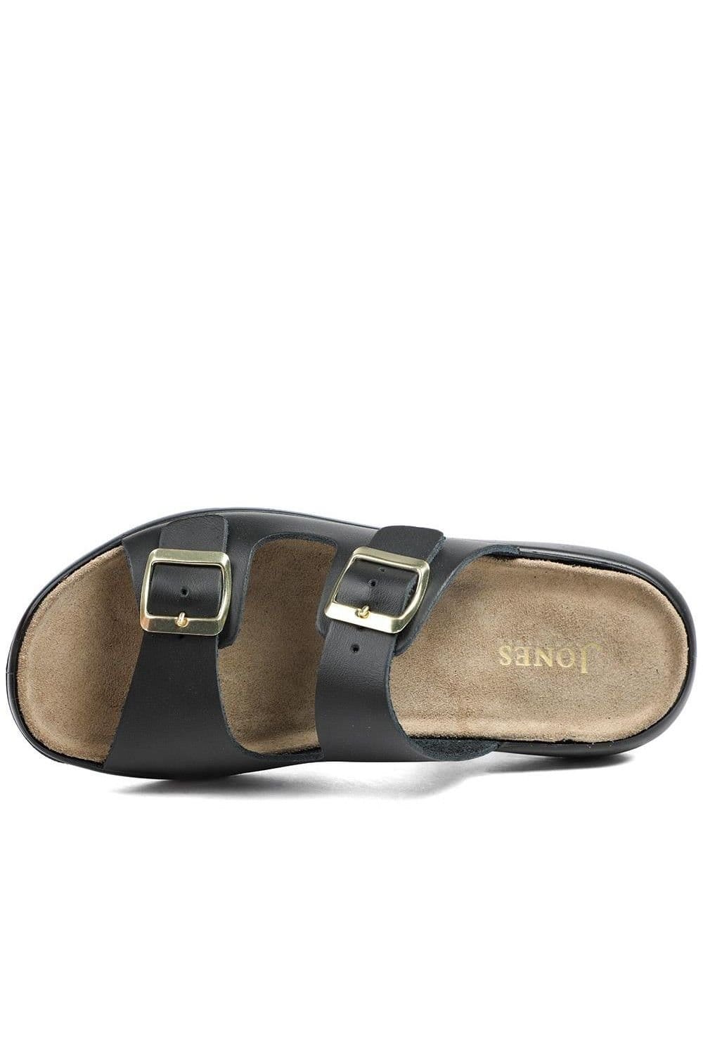 Jones Bootmaker Jones Bootmaker Women's Harlowe Wide Fit Leather Sandals in Black - 4