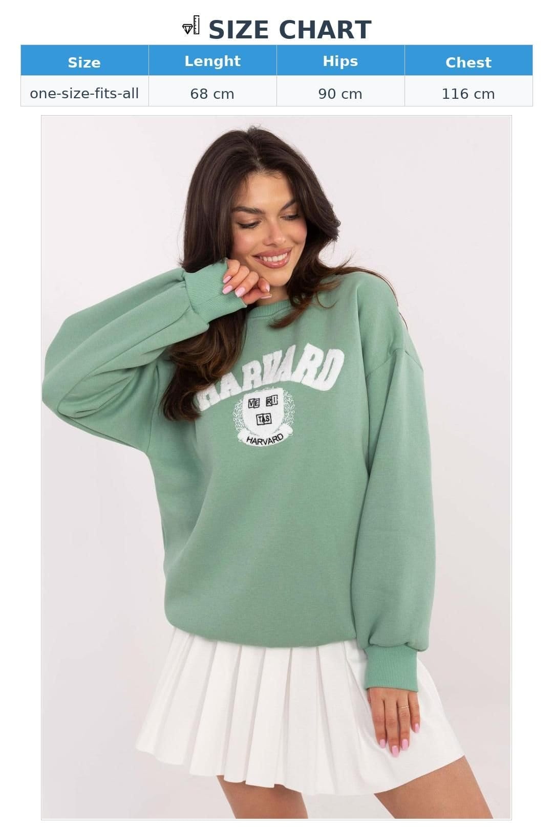 Love Lace Love Lace Women's Cotton Polyester Insulated Casual Sweatshirt Style 206614 in Green - 4