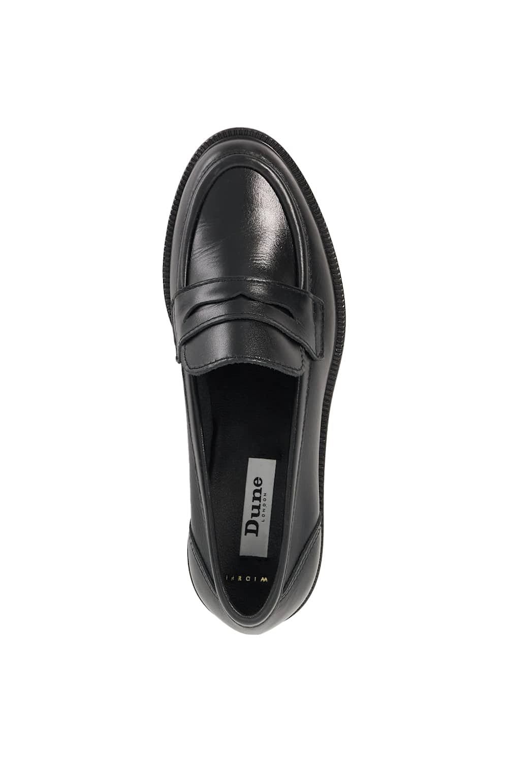 Dune London Dune London Women's Wide Fit 'Giya' Leather Loafers in Black - 4