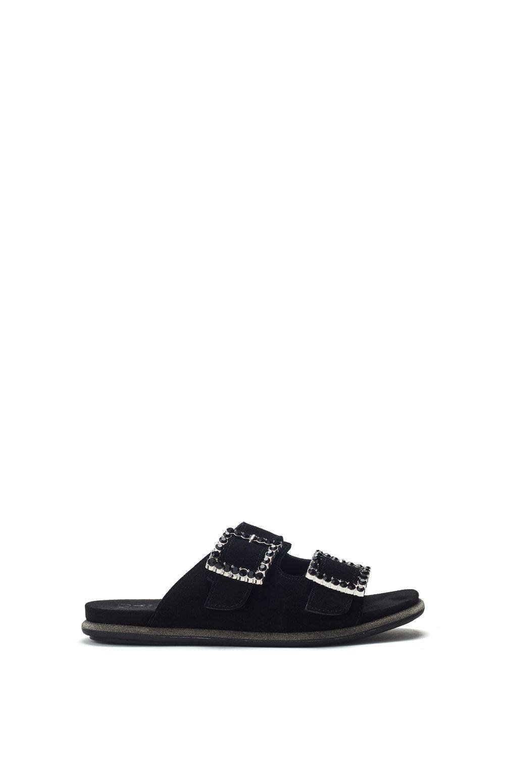 Moda In Pelle Moda In Pelle Women's 'Laccie' Suede Sandals in Black - 1