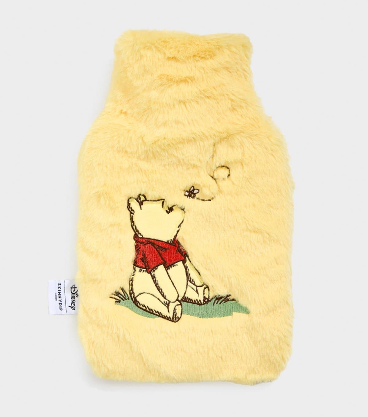 Skinnydip Light Yellow Embroidered Winnie the Pooh Hot Water Bottle Skinnydip New Look