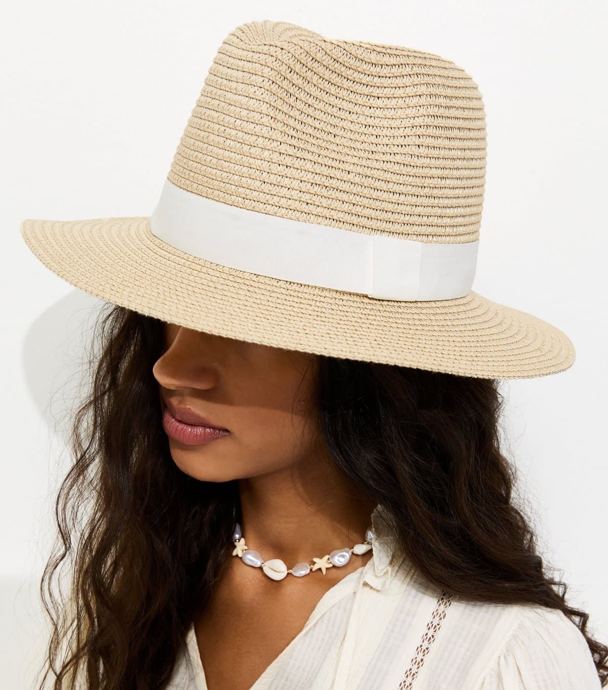 New Look New Look Stone Straw Fedora Hat