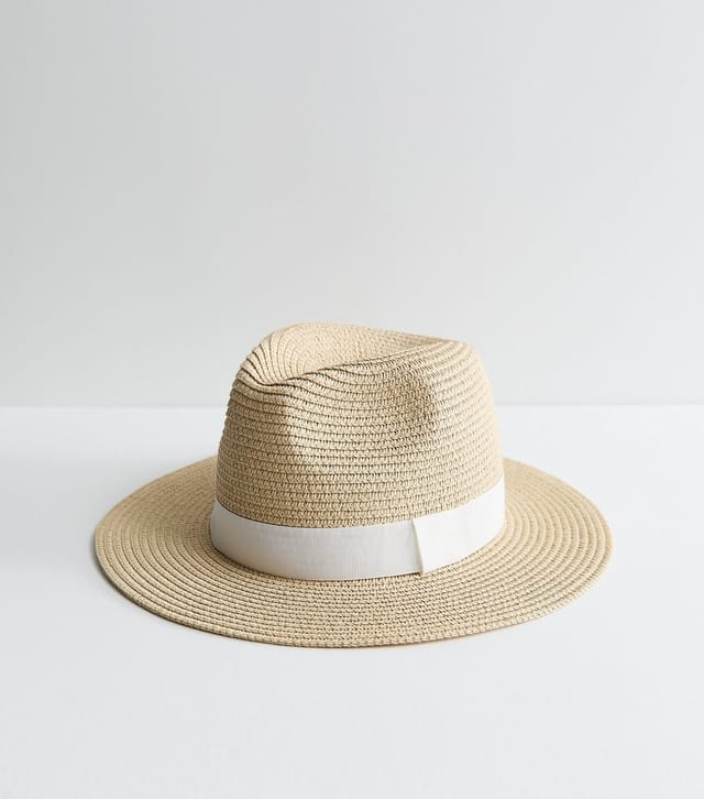 New Look Stone Straw Fedora Hat New Look - 2