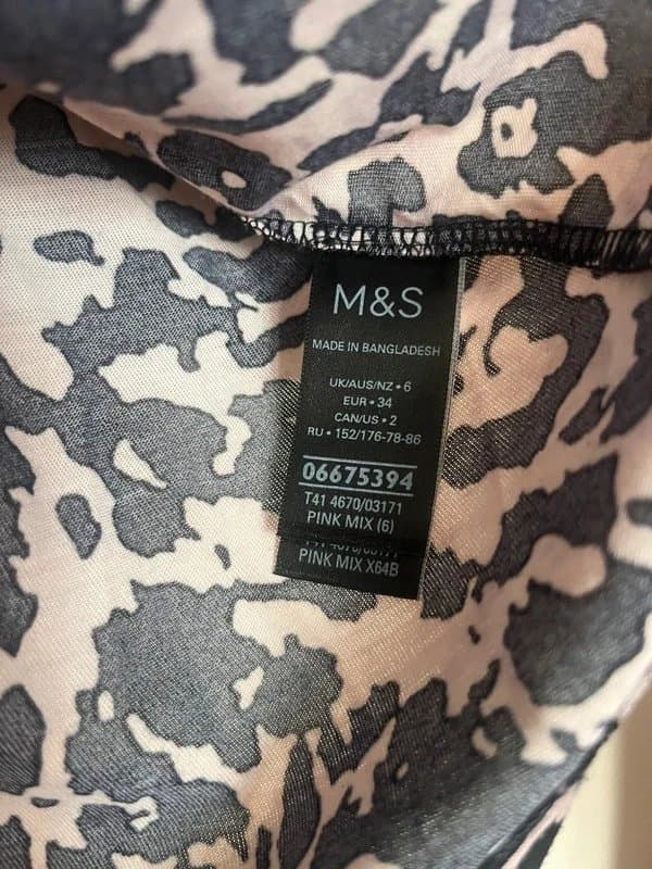 Marks & Spencer M&S Pink & Black Leopard Top