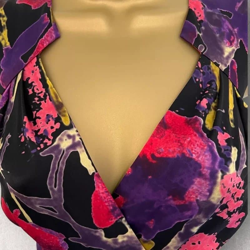 Milly Milly New York Womens Multi Coloured Silk Sleeveless Summer Dress UK 10