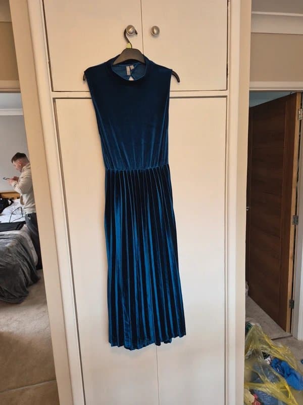 ASOS Velvet blue party dress