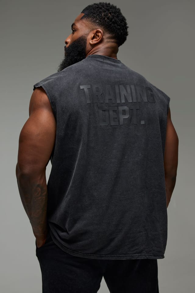 Training Dept. Training Dept. Men's Training Dept Oversized Washed Tank in Black - 3