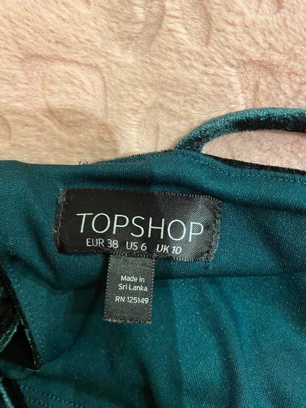 Topshop Velvet party mini dress