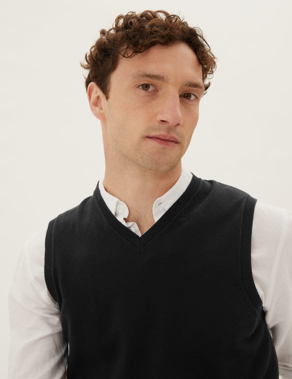 Marks & Spencer M&S 2 Pack Pure Cotton Sleeveless Jumper Black - 2