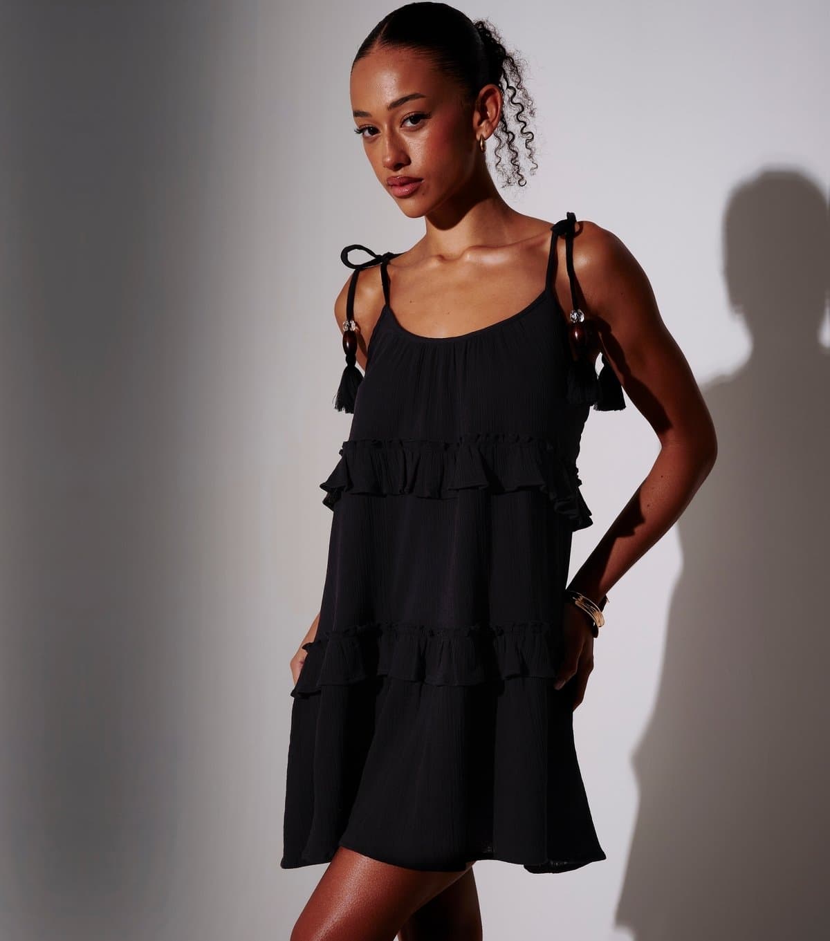 South Beach Women's Black Tie Strap Mini Dress South Beach New Look