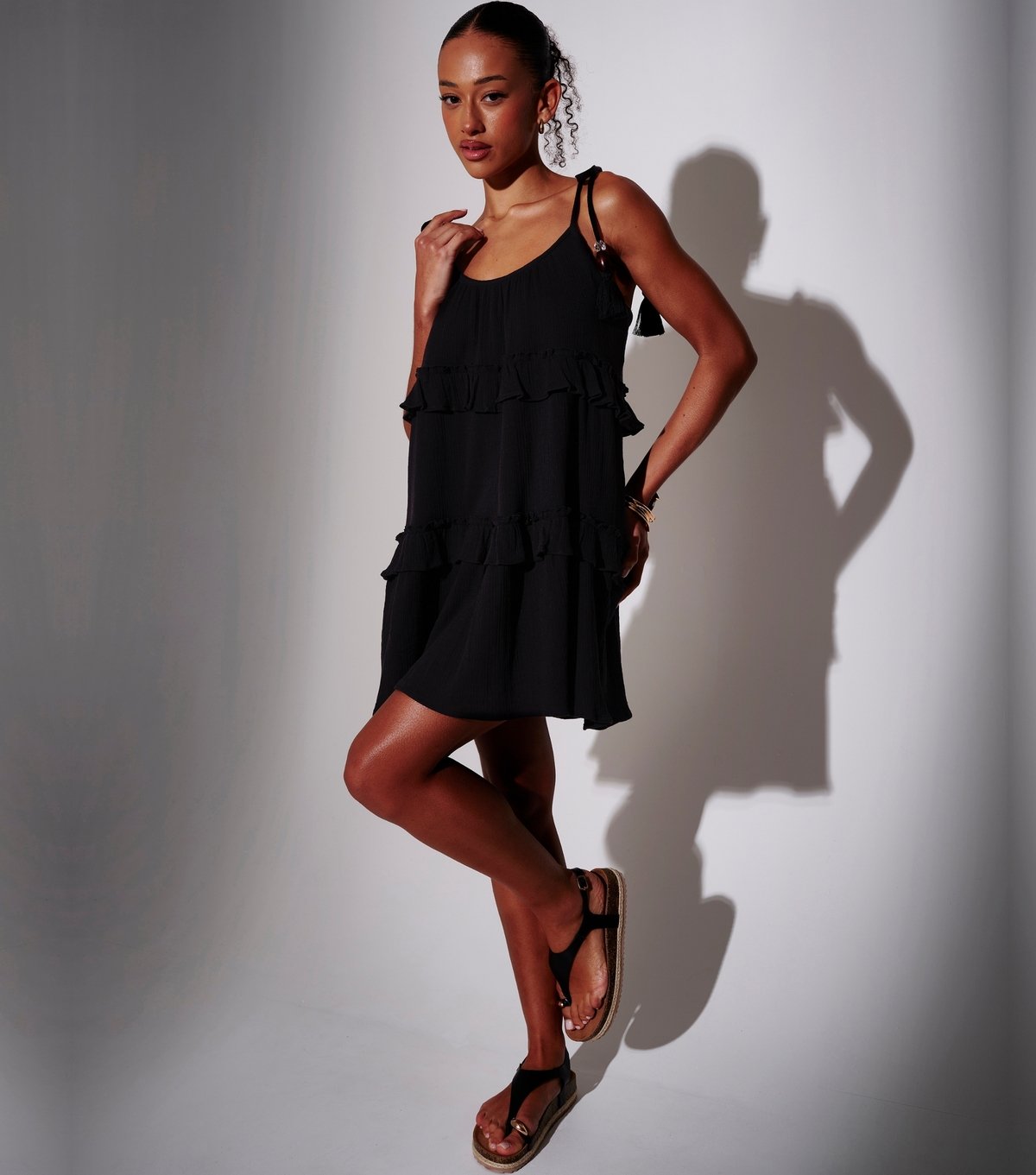 South Beach Women's Black Tie Strap Mini Dress South Beach New Look - 2