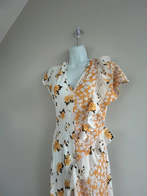 River Island NEW(no tags) River Island Yellow Ruffle floral maxi dress UK 8- gorgeous-