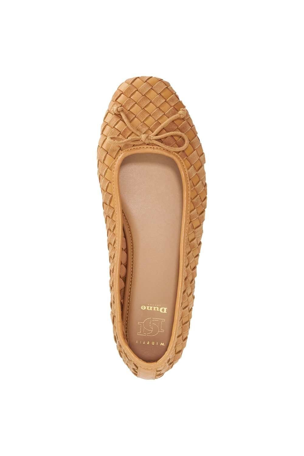 Dune London Dune London Women's Wide Fit 'Heat' Ballet Pumps in Natural - 4