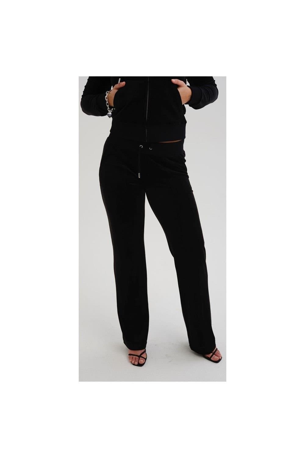 Juicy Couture Juicy Couture Black Velvet Joggers for Women