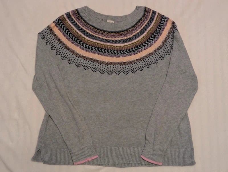 A New Day Y2K XXL Sweater Jumper Festive - XXL Womens Grey/Pink