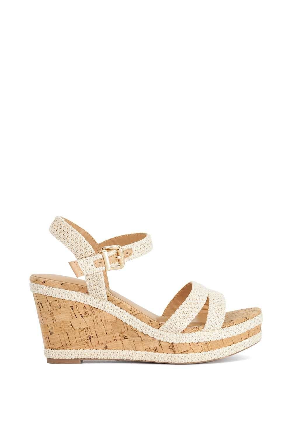 Dune London Dune London Women's Wide Fit 'Kipling' Wedges in Natural - 3