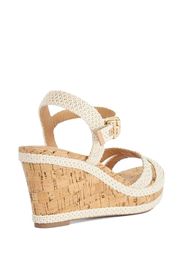Dune London Dune London Women's Wide Fit 'Kipling' Wedges in Natural - 3