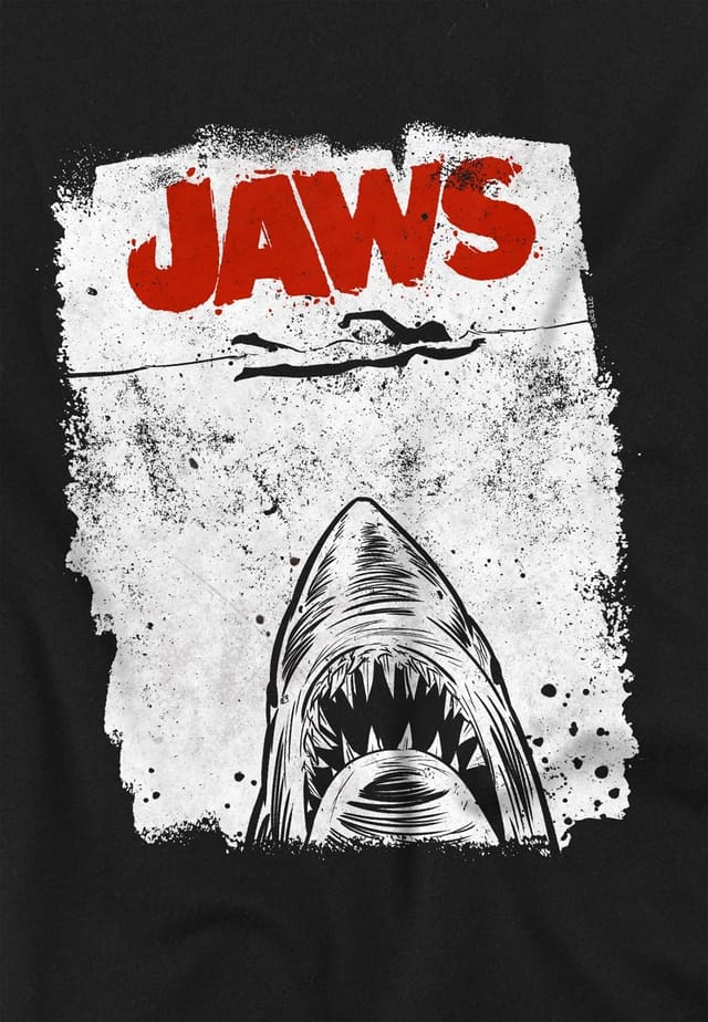 Universal Universal Men's Jaws Amity Island Ink Block T-Shirt, Black - 3