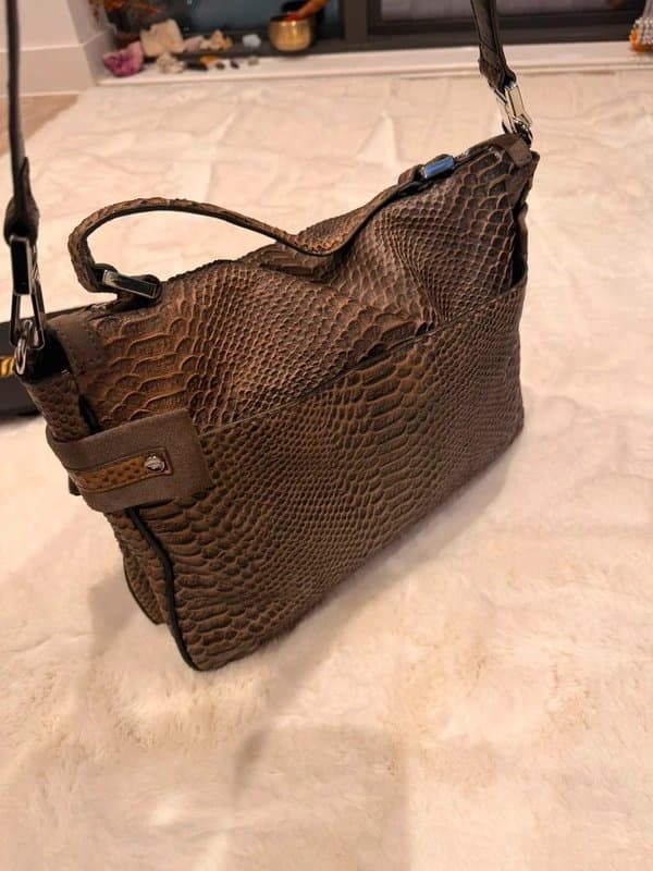 Juicy Couture Juicy Couture 100% Leather Snake Effect Shoulder cross body Bag