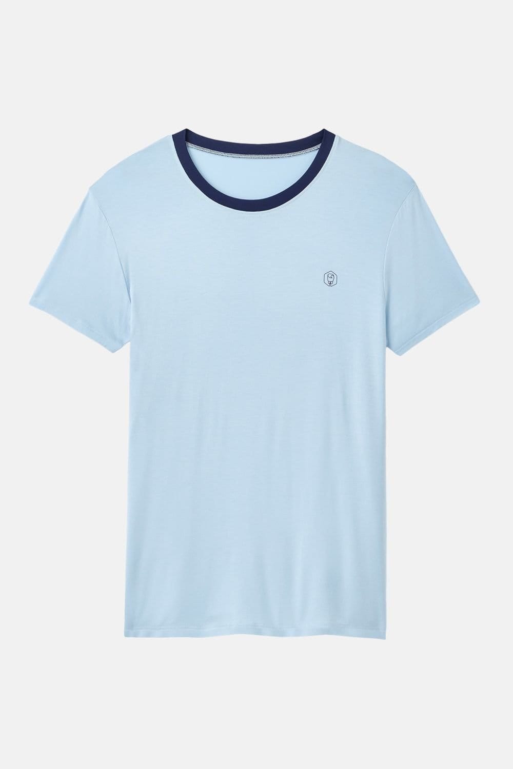 British Boxers British Boxers Men's "Skyline" Stripe Bamboo Short Pyjama Set in Light Blue - 4