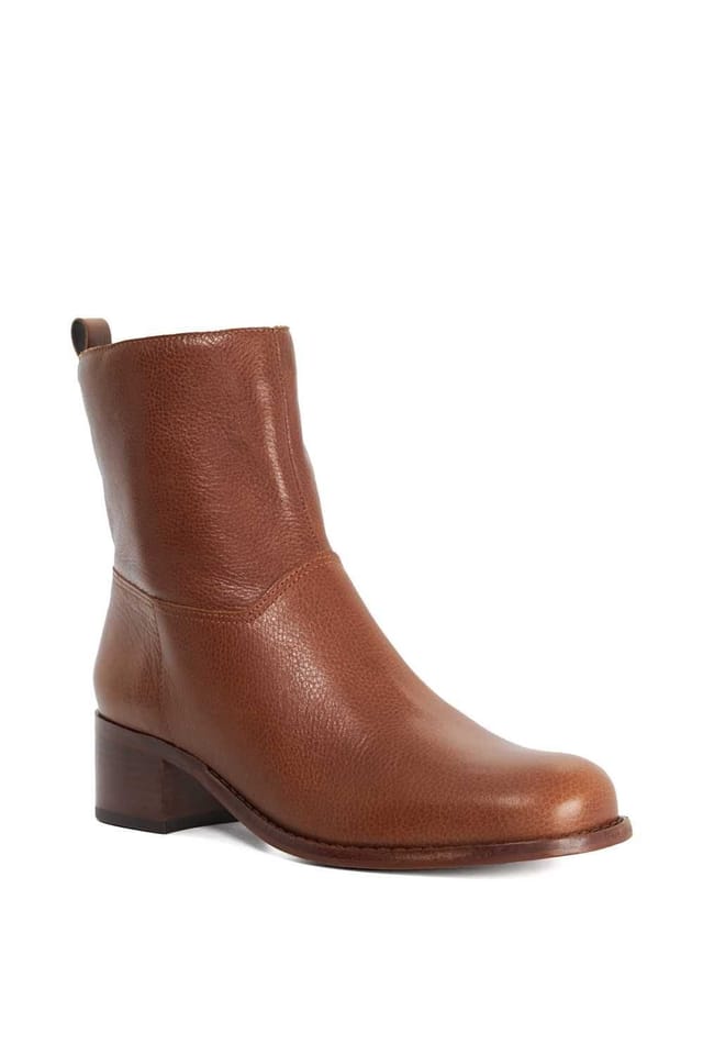 Dune London Dune London Women's 'Peya' Leather Ankle Boots in Brown - 2
