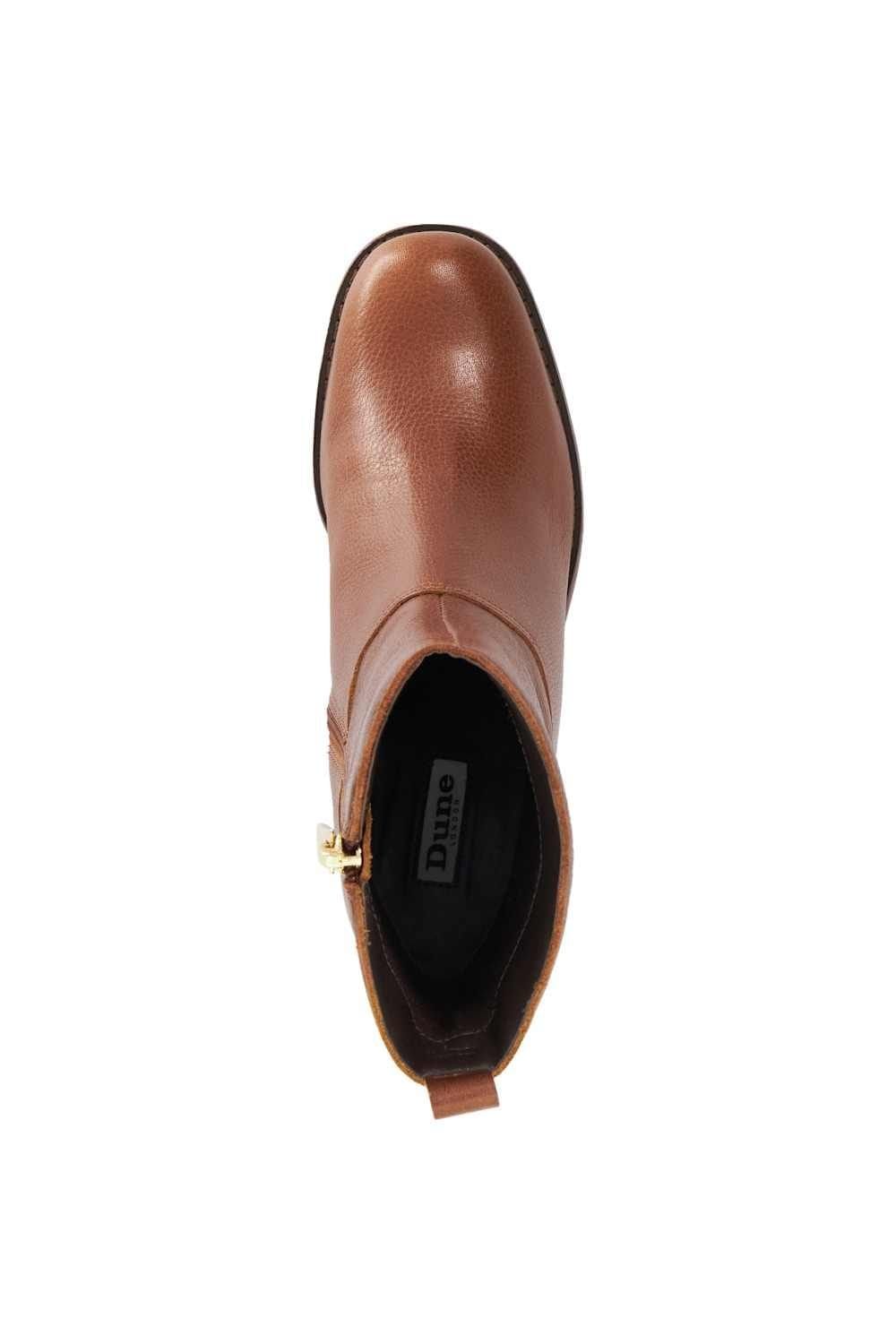 Dune London Dune London Women's 'Peya' Leather Ankle Boots in Brown - 4