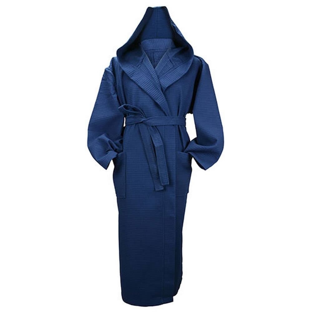 ARTG ARTG Women's Robezz Waffle Hooded Dressing Gown in Navy