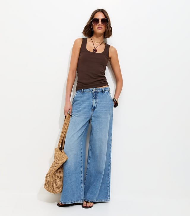 New Look Women's Dark Brown Square Neck Vest Top New Look - 3