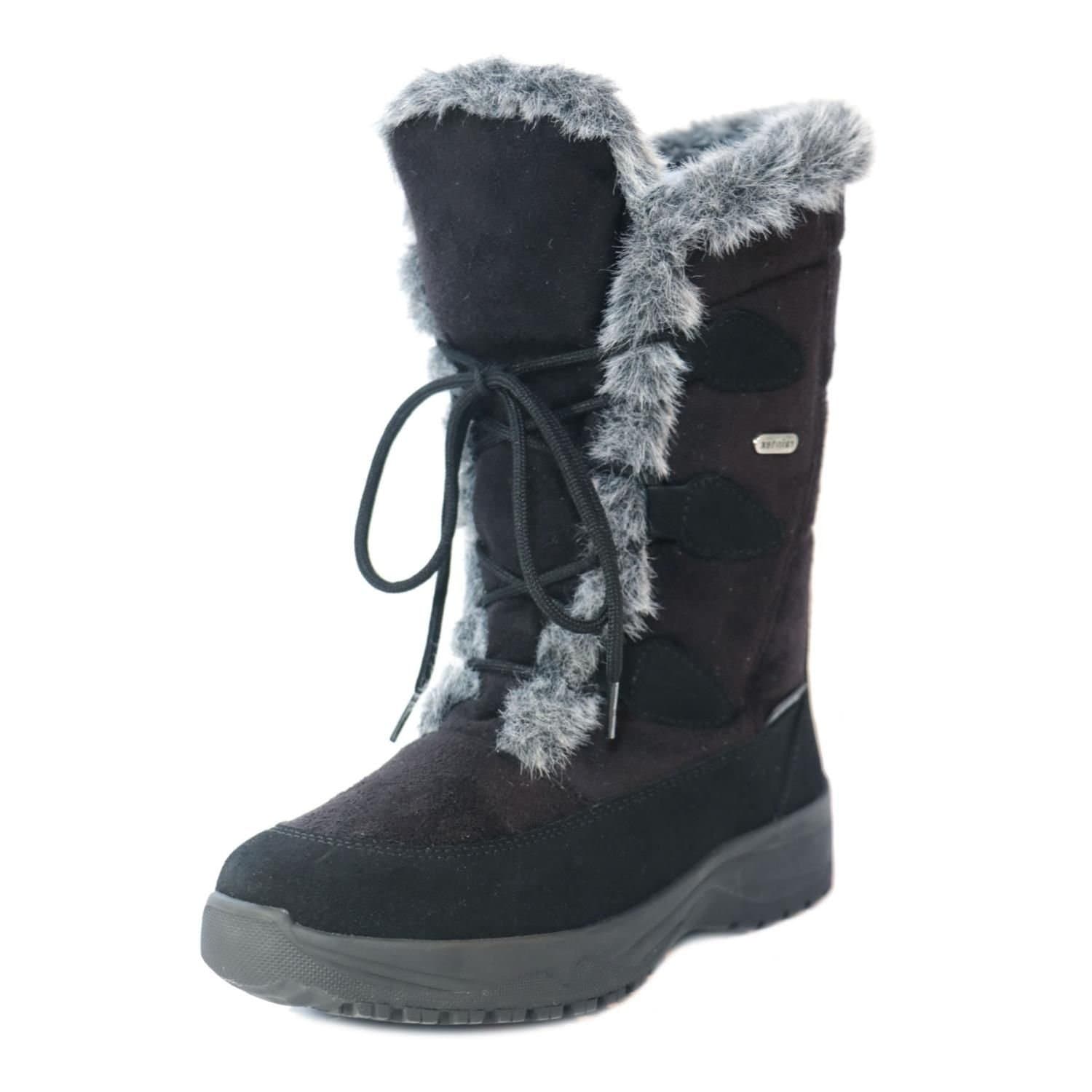 Mammal Mammal Women's 'Oribi2' Mid-calf Winter Boots with Flip-over Ice Grips in Black