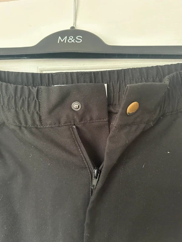 Bershka Black Cotton Trousers