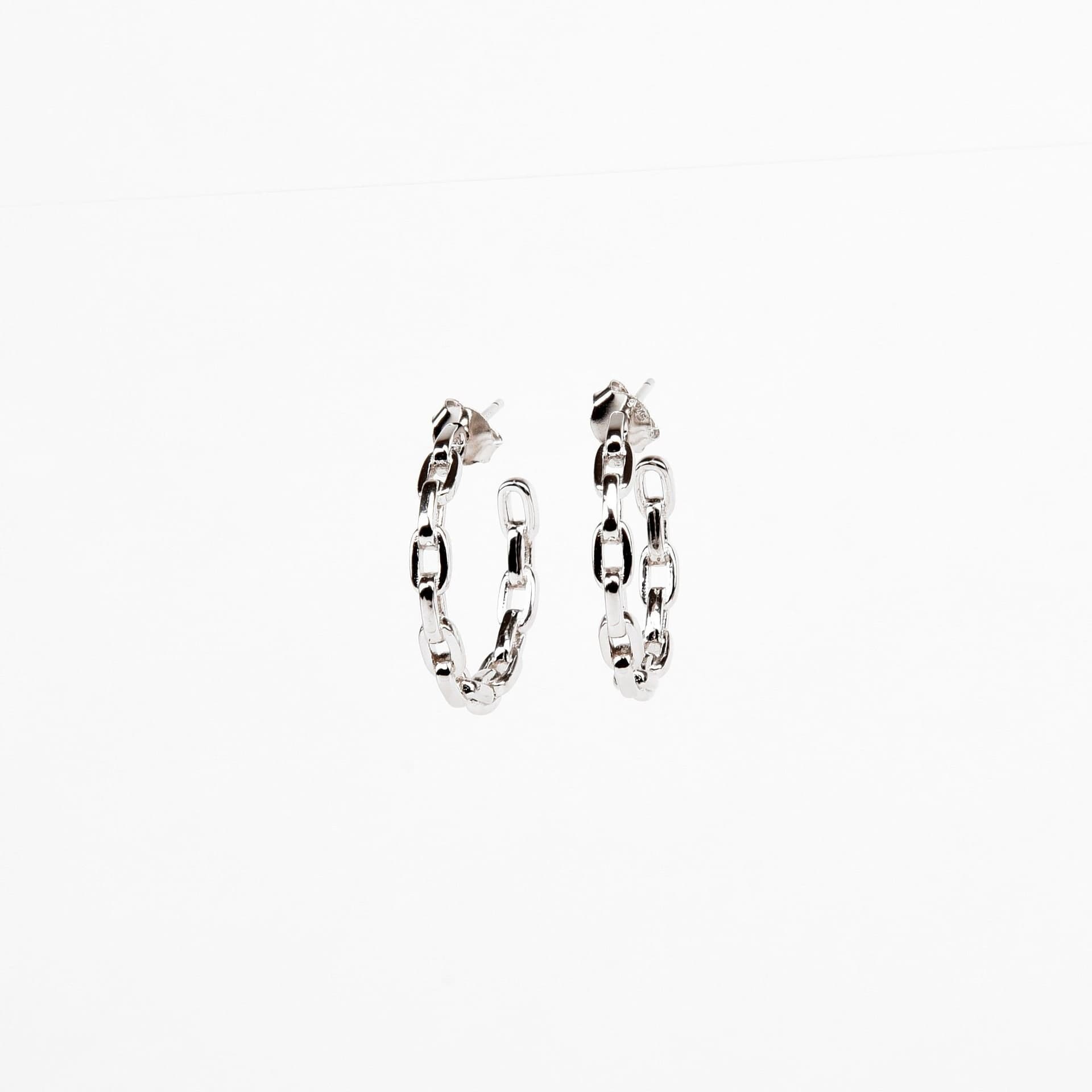Addicted 2 Addicted 2 Women's Concordia Silver Stud Chain Earrings