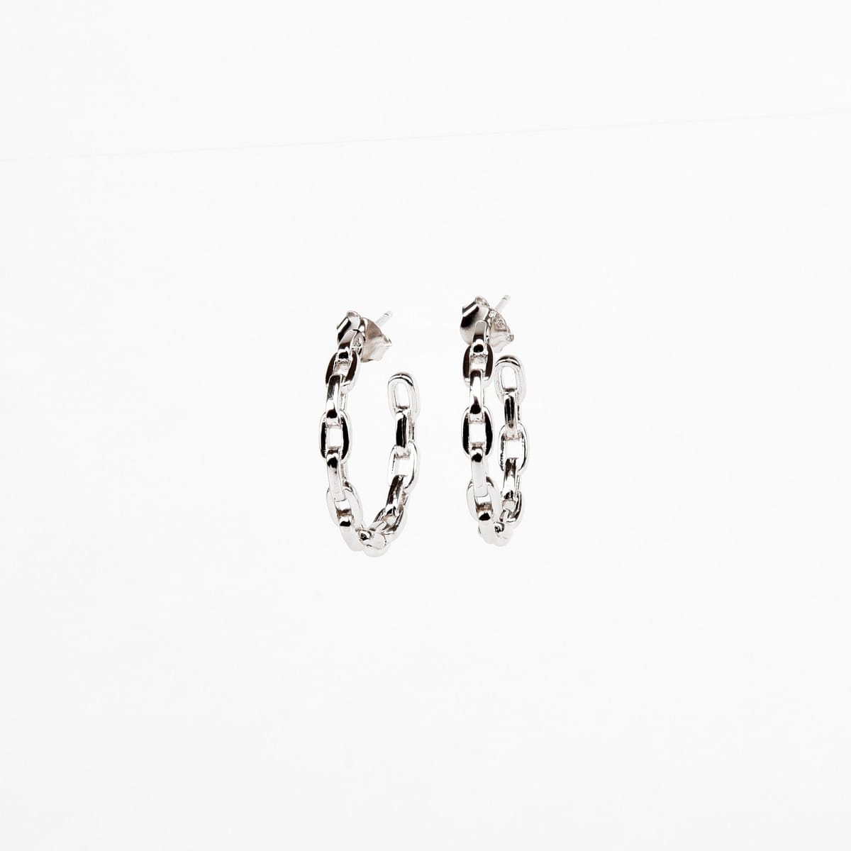 Addicted 2 Addicted 2 Women's Concordia Silver Stud Chain Earrings - 1