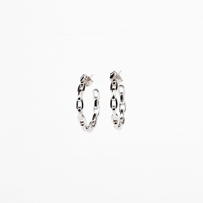 Addicted 2 Addicted 2 Women's Concordia Silver Stud Chain Earrings - 1