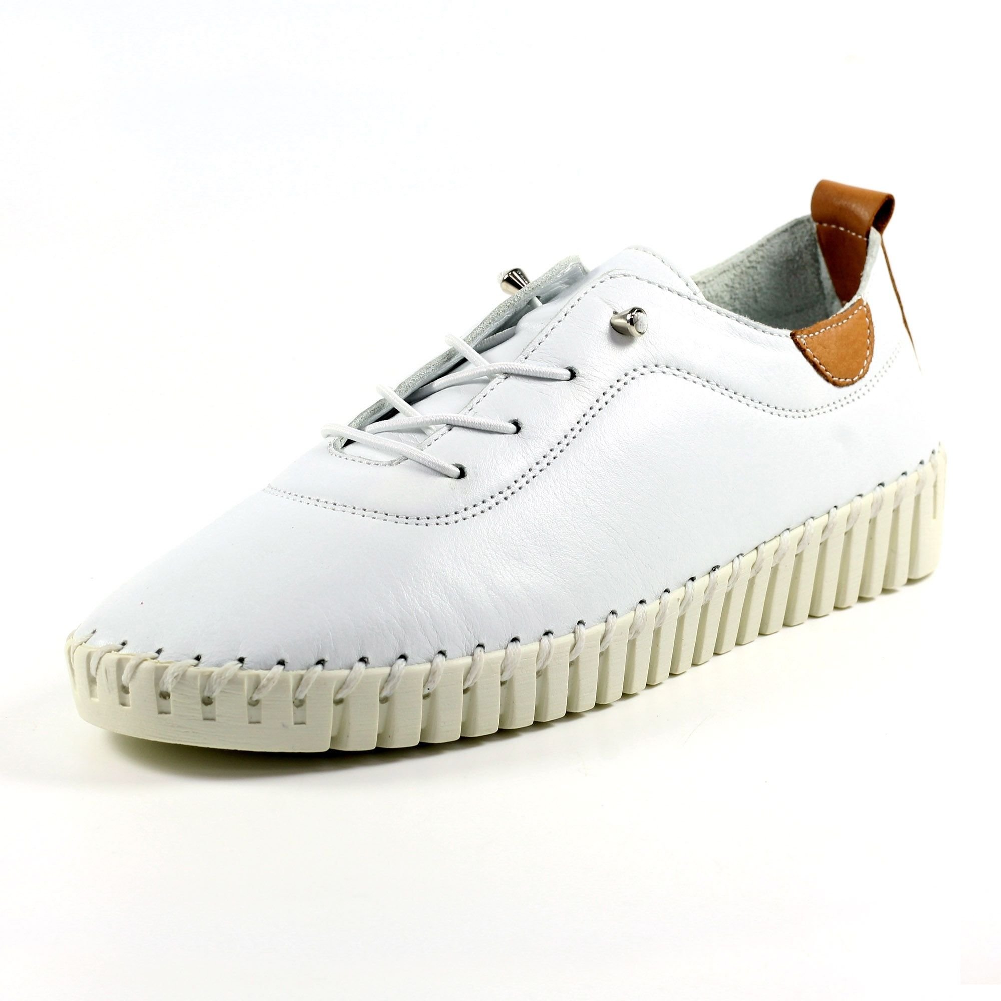 Lunar Lunar Women's Flamborough Leather Shoes in White - 3