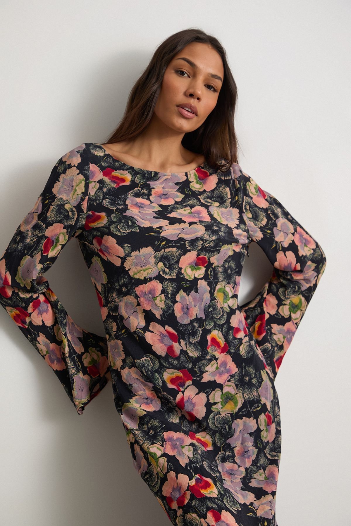 Warehouse Warehouse Women's Floral Bias Cut Scoop Back Midaxi Dress - 4