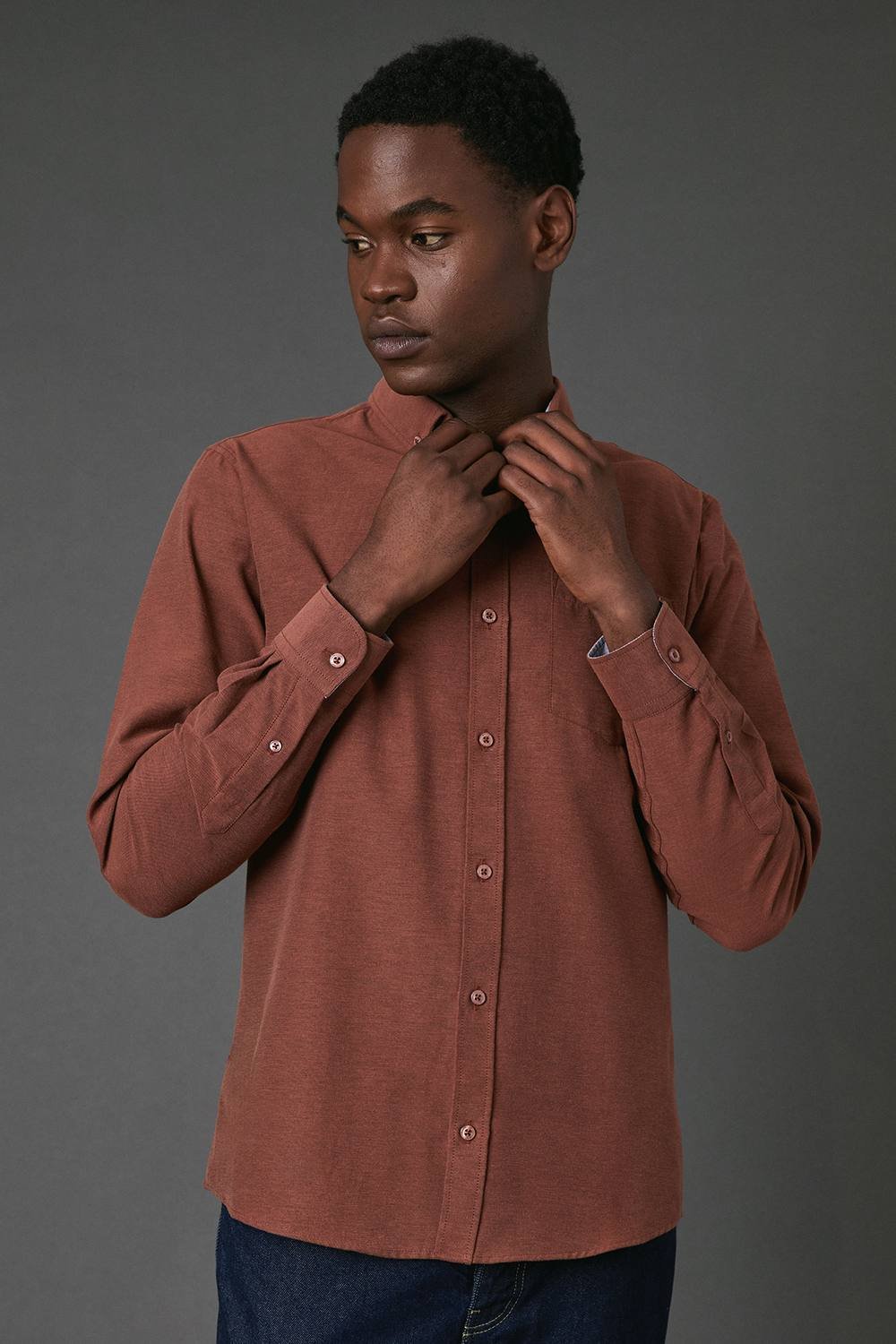 Maine Maine Men's Red Brushed Flannel Long Sleeve Shirt - 2