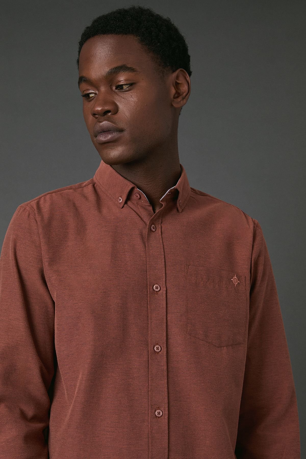 Maine Maine Men's Red Brushed Flannel Long Sleeve Shirt - 4