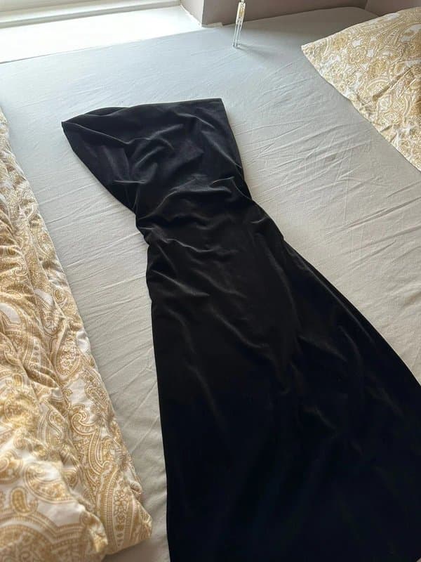 Bershka Velvet backless dress
