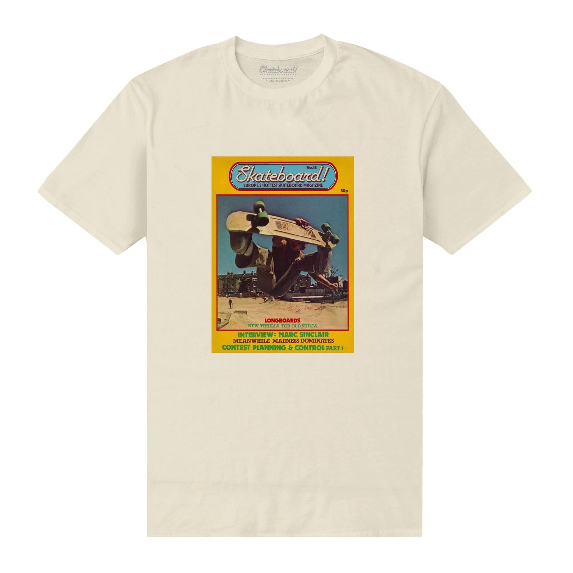 Skateboard! Skateboard! Men's Magazine No 13 T-Shirt in Light Sand