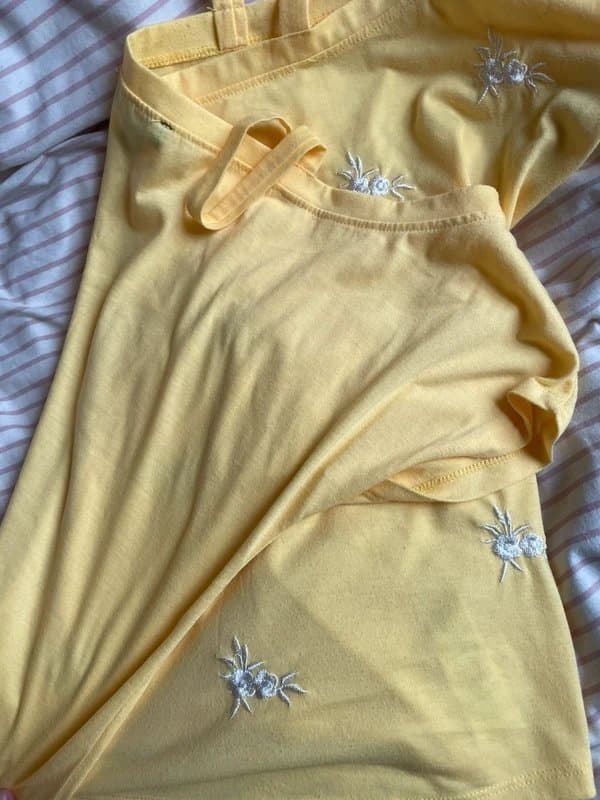 New Look Cute yellow cold shoulder top