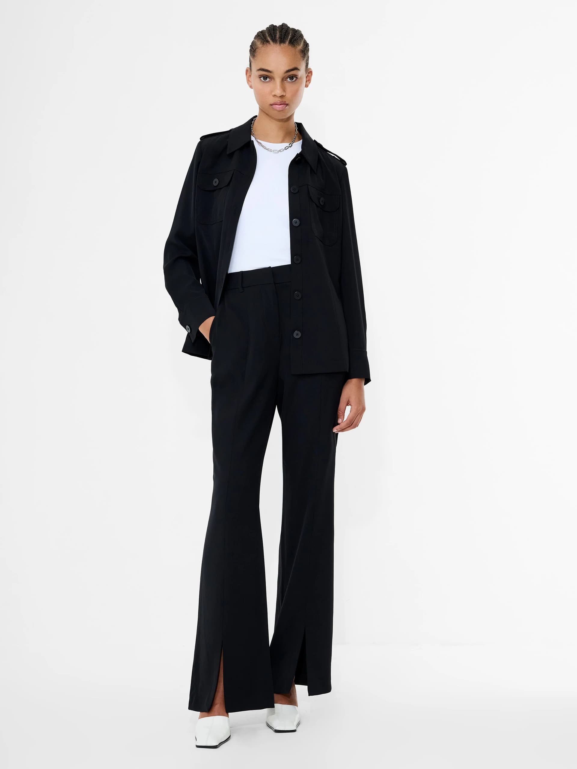 French Connection French Connection Black Tailored Slit Trousers