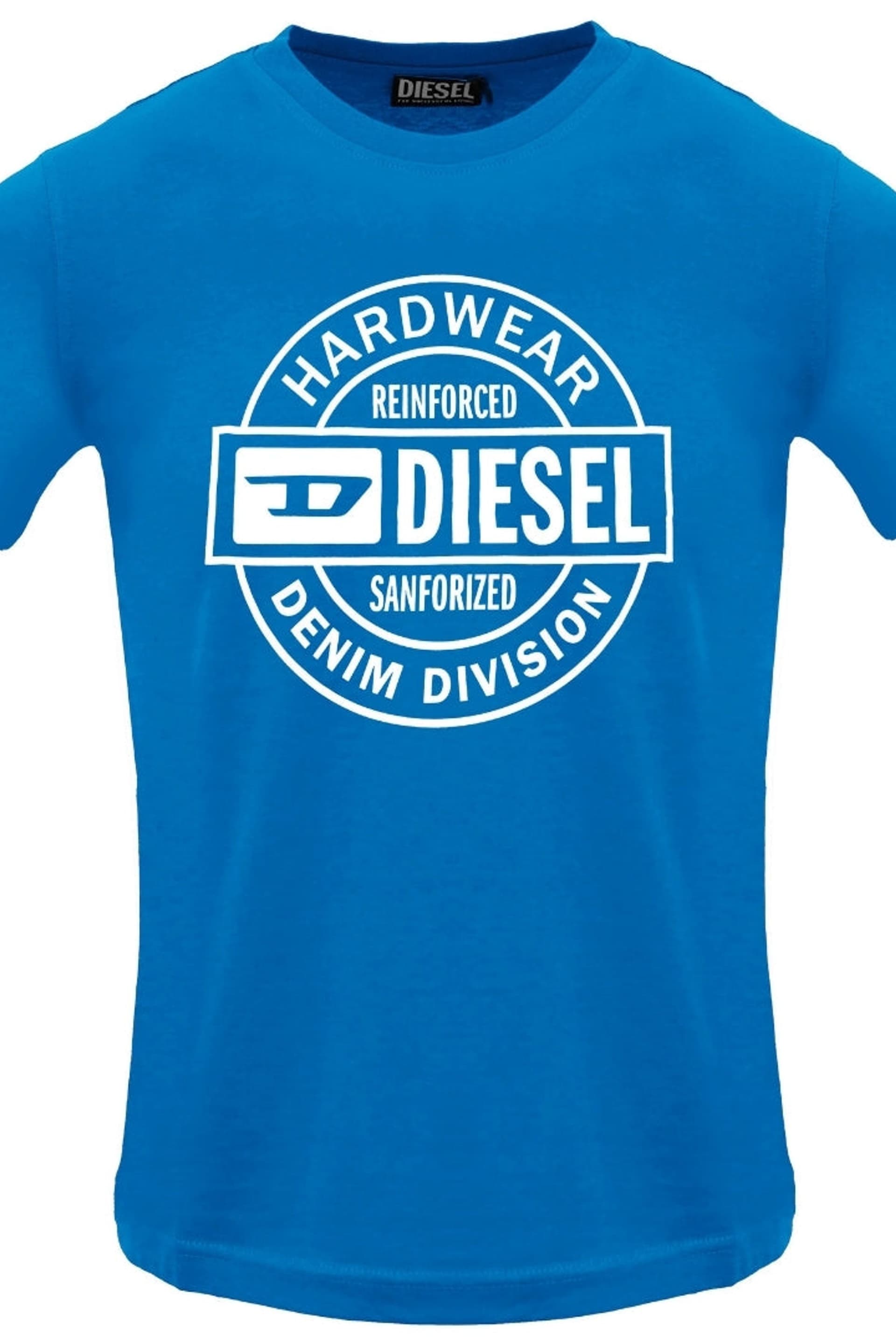 Diesel Diesel Men's Circle Hardwear Short Sleeve Crew T-shirt in Blue