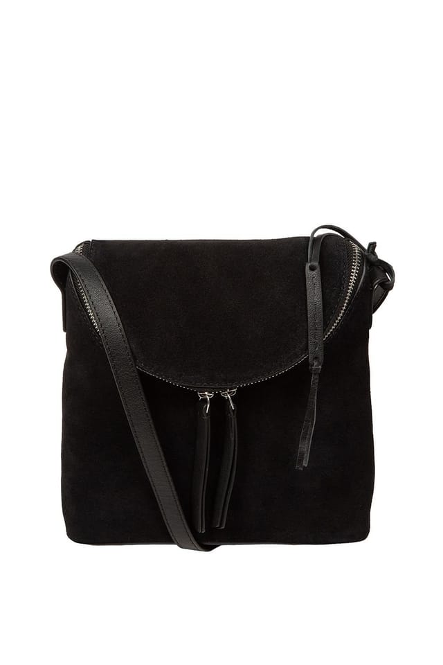Cultured London Cultured London Women's 'Luisana' Suede Cross Body Bag in Black - 2