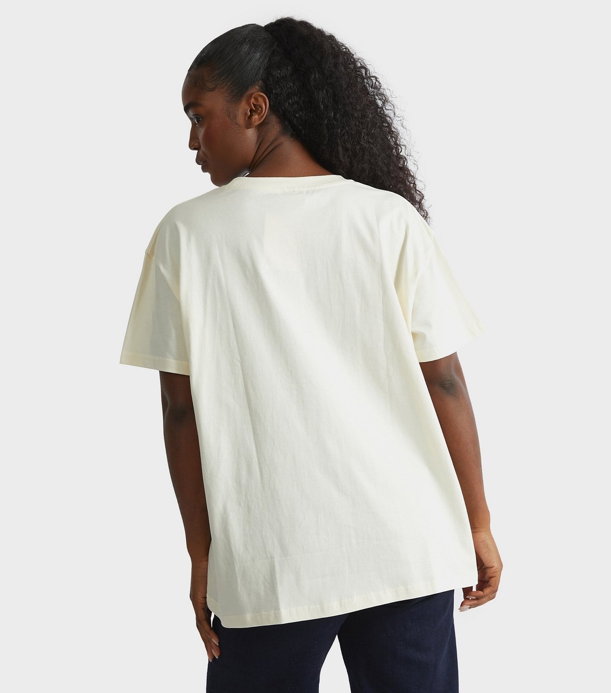 Skinnydip Women's Cream I Don't Care Print T-Shirt Skinnydip New Look - 4