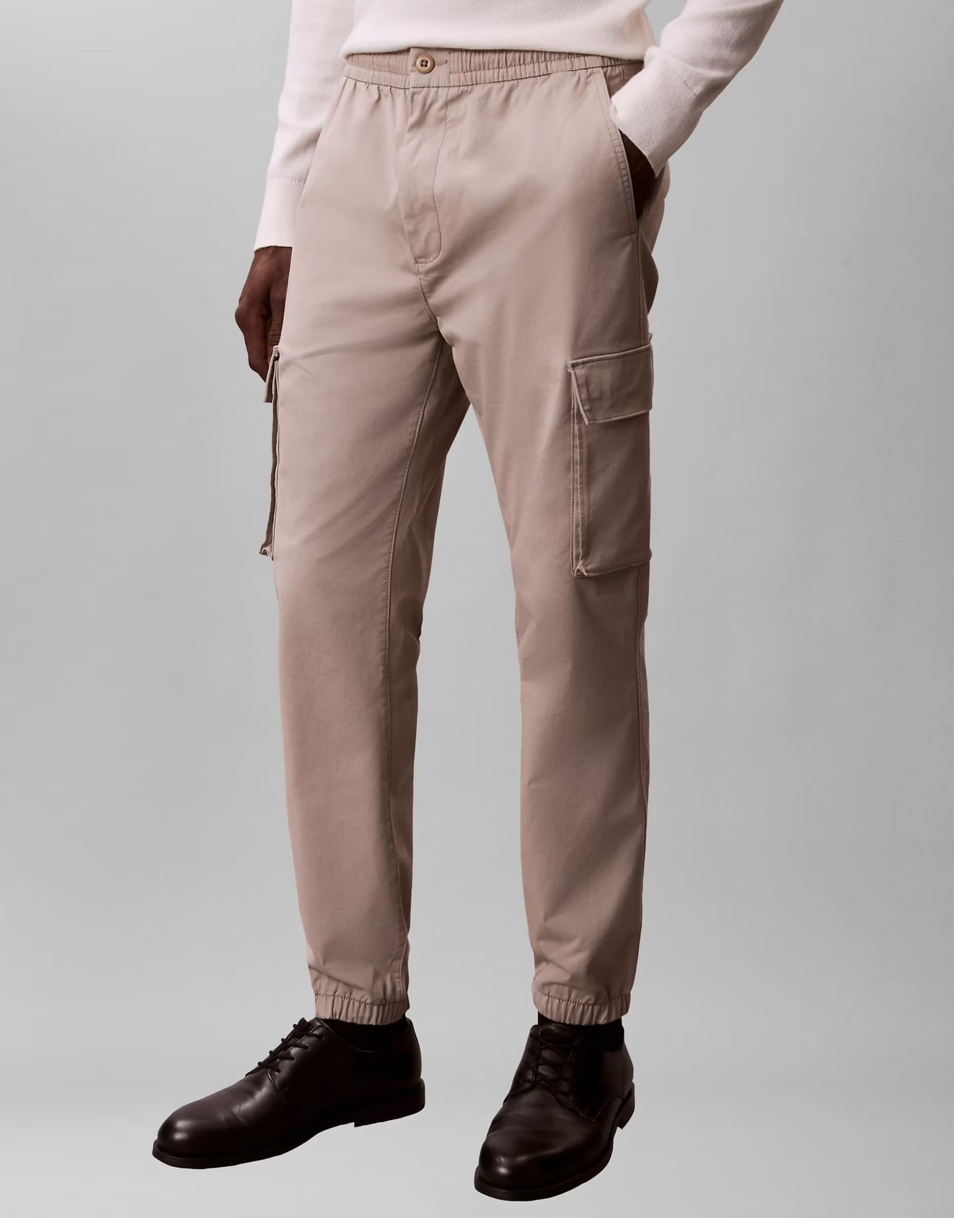 Calvin Klein Jeans Beige Skinny Comfort Cargo Trousers